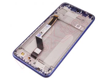 Black screen IPS LCD with blue frame for Xiaomi Redmi Note 7